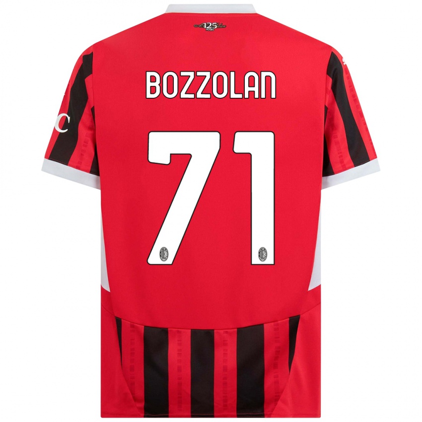 Homem Camisola Andrea Bozzolan #71 Vermelho Preto Principal 2024/25 Camisa Brasil