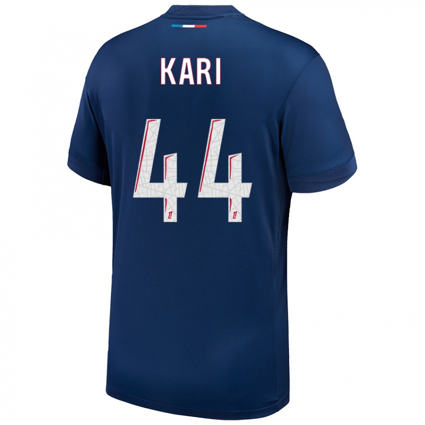 Homem Camisola Ayman Kari #44 Azul Marinho Branco Principal 2024/25 Camisa Brasil