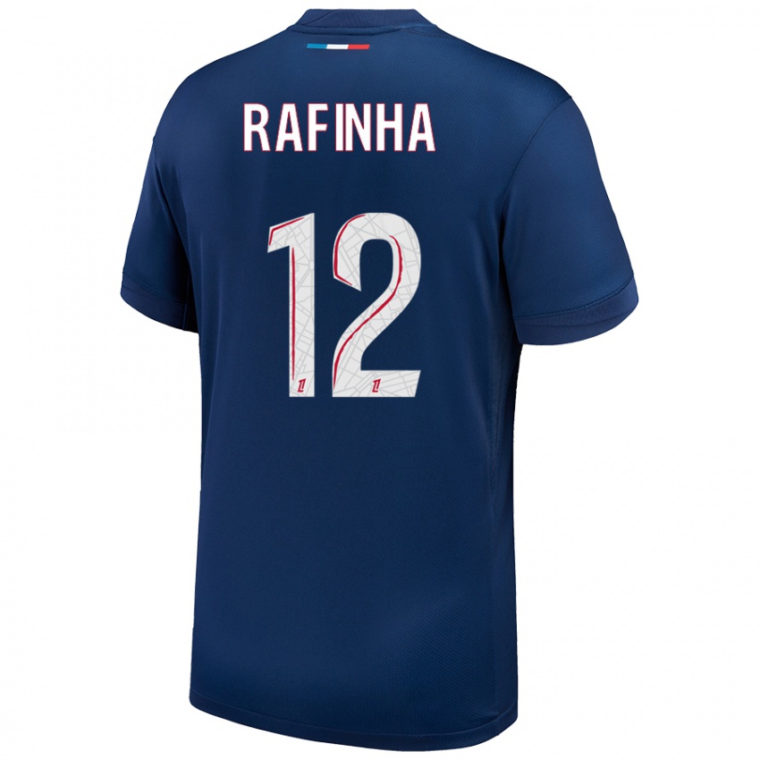 Homem Camisola Rafinha #12 Azul Marinho Branco Principal 2024/25 Camisa Brasil