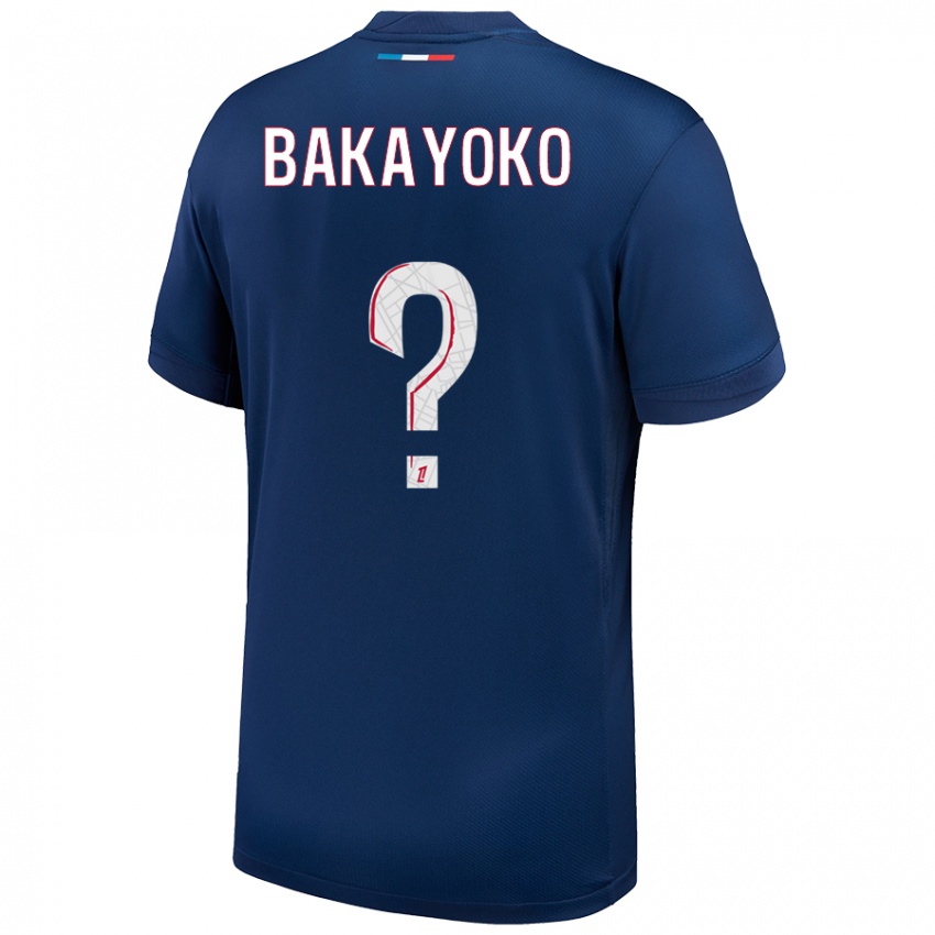 Homem Camisola Ibrahim Bakayoko #0 Azul Marinho Branco Principal 2024/25 Camisa Brasil