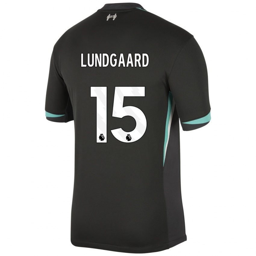 Homem Camisola Sofie Lundgaard #15 Preto Antracite Branco Alternativa 2024/25 Camisa Brasil