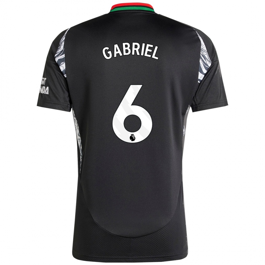 Homem Camisola Gabriel Magalhães #6 Preto Alternativa 2024/25 Camisa Brasil