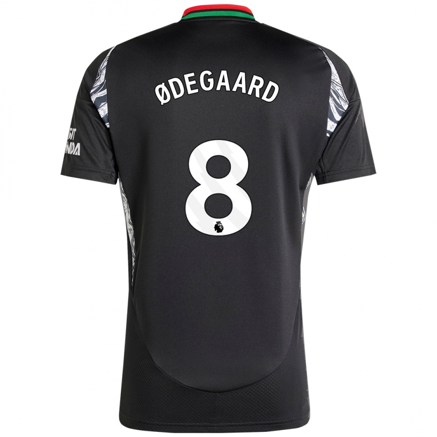 Homem Camisola Martin Odegaard #8 Preto Alternativa 2024/25 Camisa Brasil