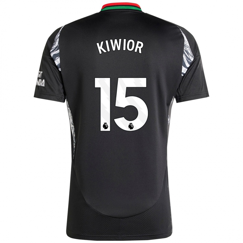 Homem Camisola Jakub Kiwior #15 Preto Alternativa 2024/25 Camisa Brasil