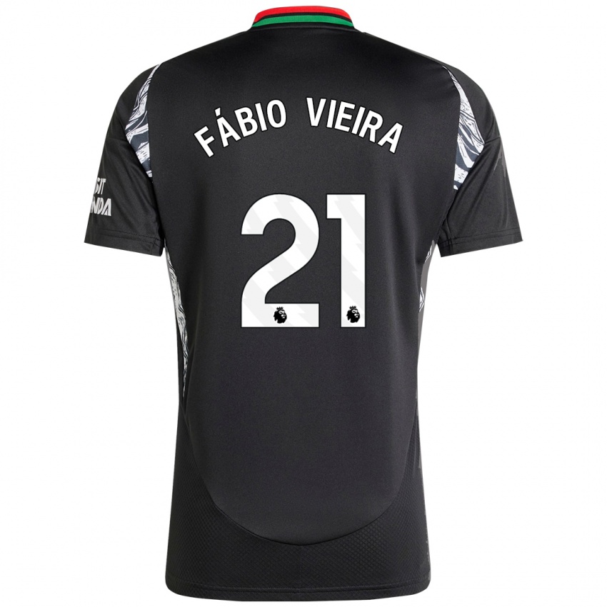 Homem Camisola Fábio Vieira #21 Preto Alternativa 2024/25 Camisa Brasil