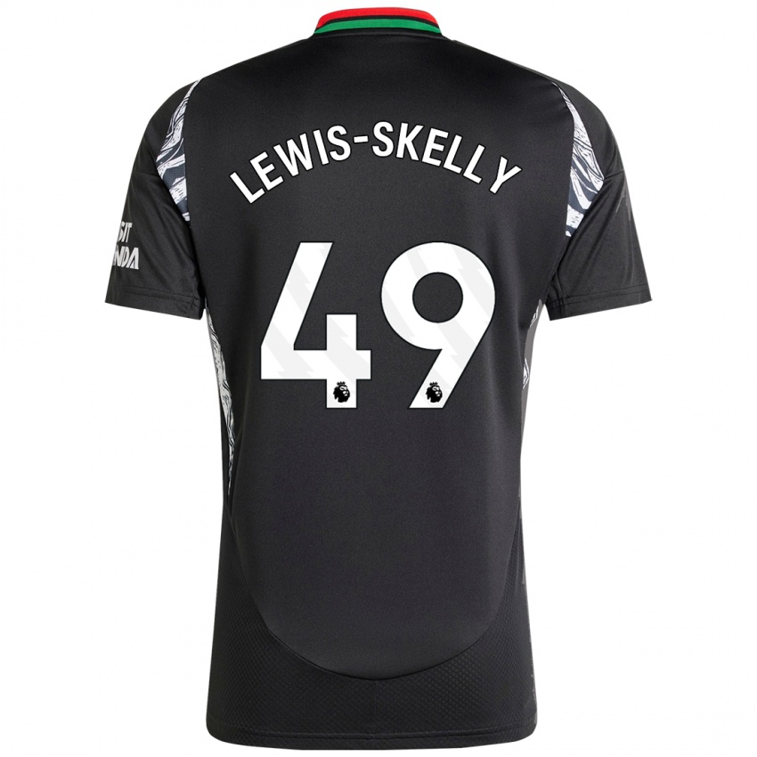 Homem Camisola Myles Lewis-Skelly #49 Preto Alternativa 2024/25 Camisa Brasil