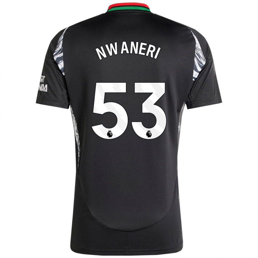 Homem Camisola Ethan Nwaneri #53 Preto Alternativa 2024/25 Camisa Brasil