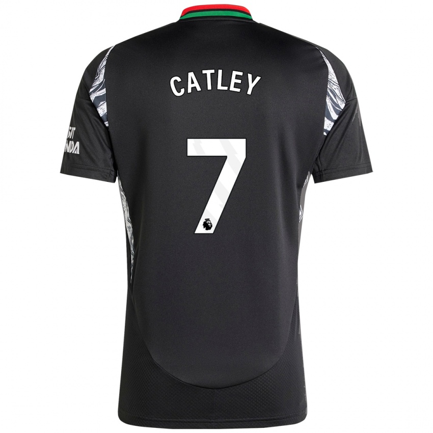 Homem Camisola Stephanie Catley #7 Preto Alternativa 2024/25 Camisa Brasil