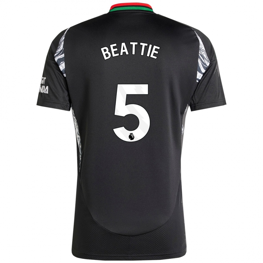 Homem Camisola Jen Beattie #5 Preto Alternativa 2024/25 Camisa Brasil