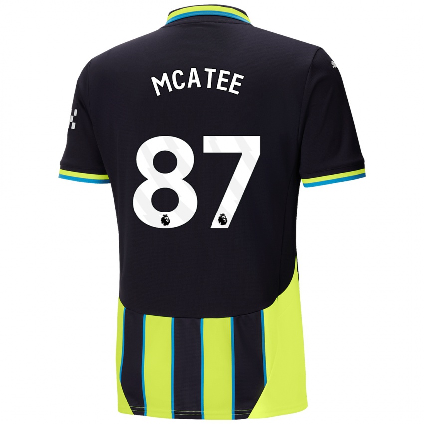 Homem Camisola James Mcatee #87 Azul Amarelo Alternativa 2024/25 Camisa Brasil