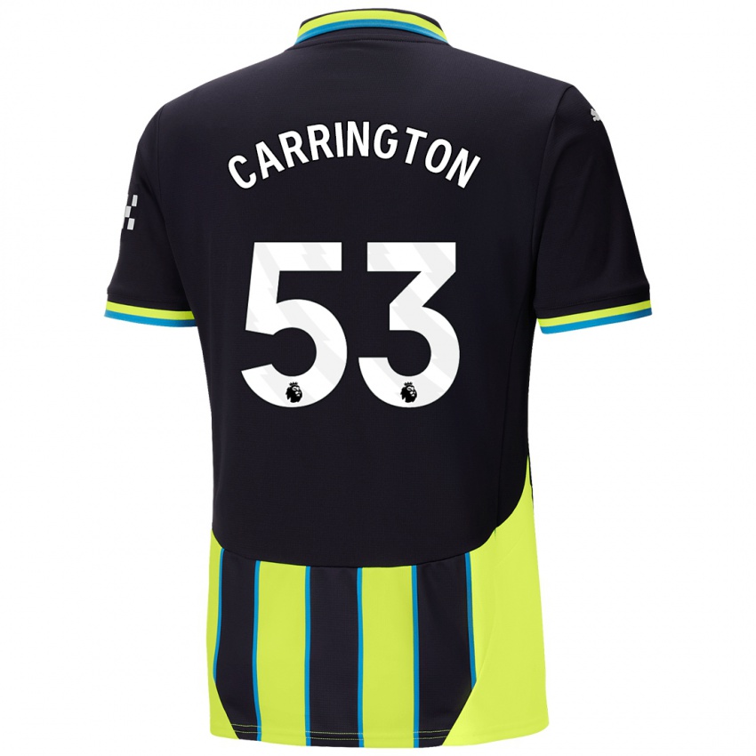 Homem Camisola Ezra Carrington #53 Azul Amarelo Alternativa 2024/25 Camisa Brasil