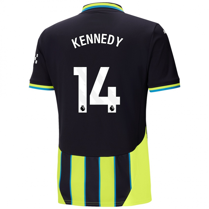 Homem Camisola Alanna Kennedy #14 Azul Amarelo Alternativa 2024/25 Camisa Brasil