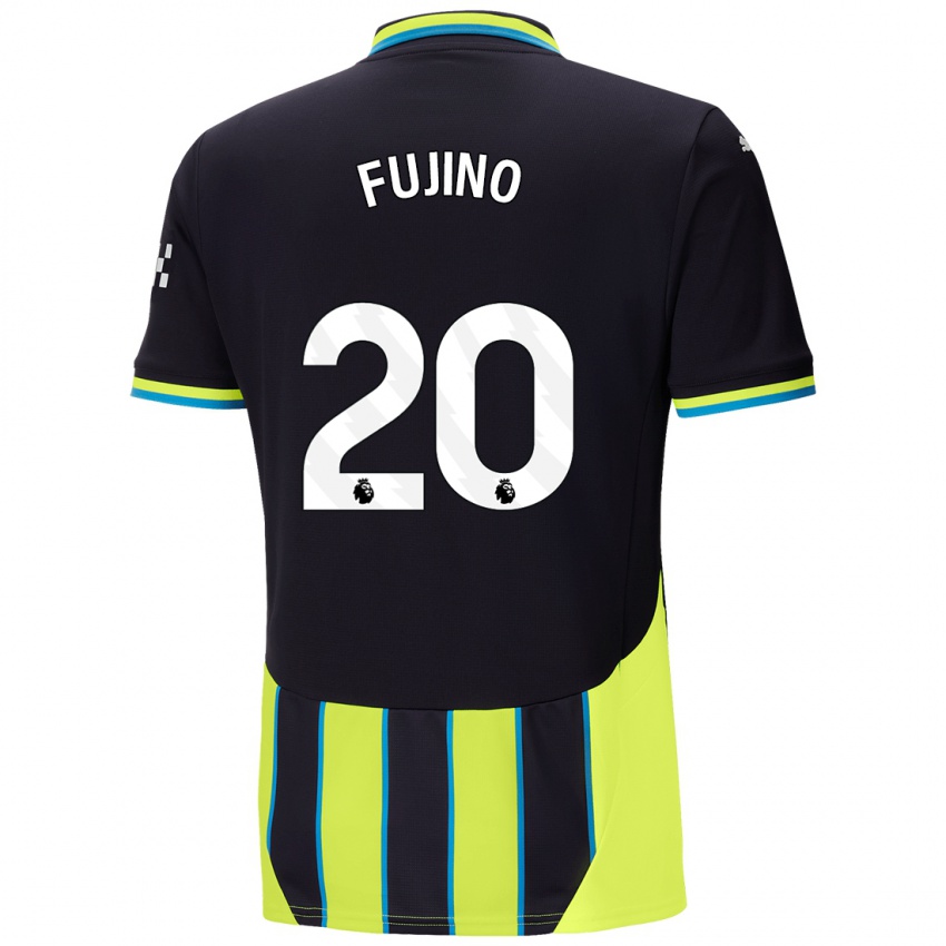 Homem Camisola Aoba Fujino #20 Azul Amarelo Alternativa 2024/25 Camisa Brasil