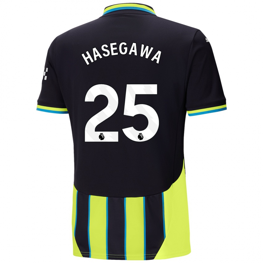 Homem Camisola Yui Hasegawa #25 Azul Amarelo Alternativa 2024/25 Camisa Brasil