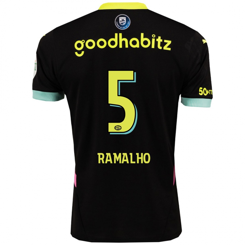 Homem Camisola Andre Ramalho #5 Amarelo Preto Alternativa 2024/25 Camisa Brasil