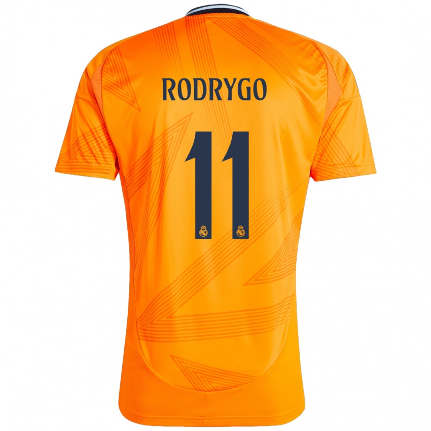 Homem Camisola Rodrygo #11 Laranja Alternativa 2024/25 Camisa Brasil