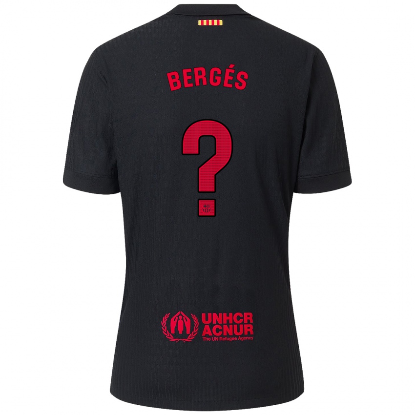 Homem Camisola Pau Bergés #0 Vermelho Preto Alternativa 2024/25 Camisa Brasil