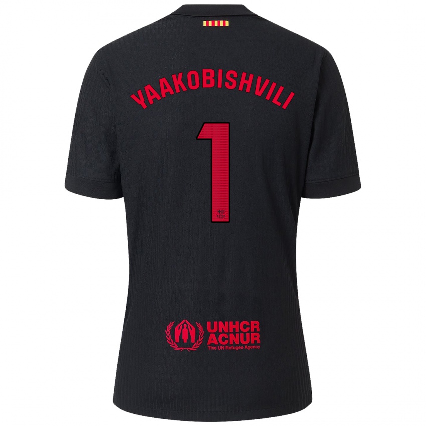 Homem Camisola Áron Yaakobishvili #1 Vermelho Preto Alternativa 2024/25 Camisa Brasil