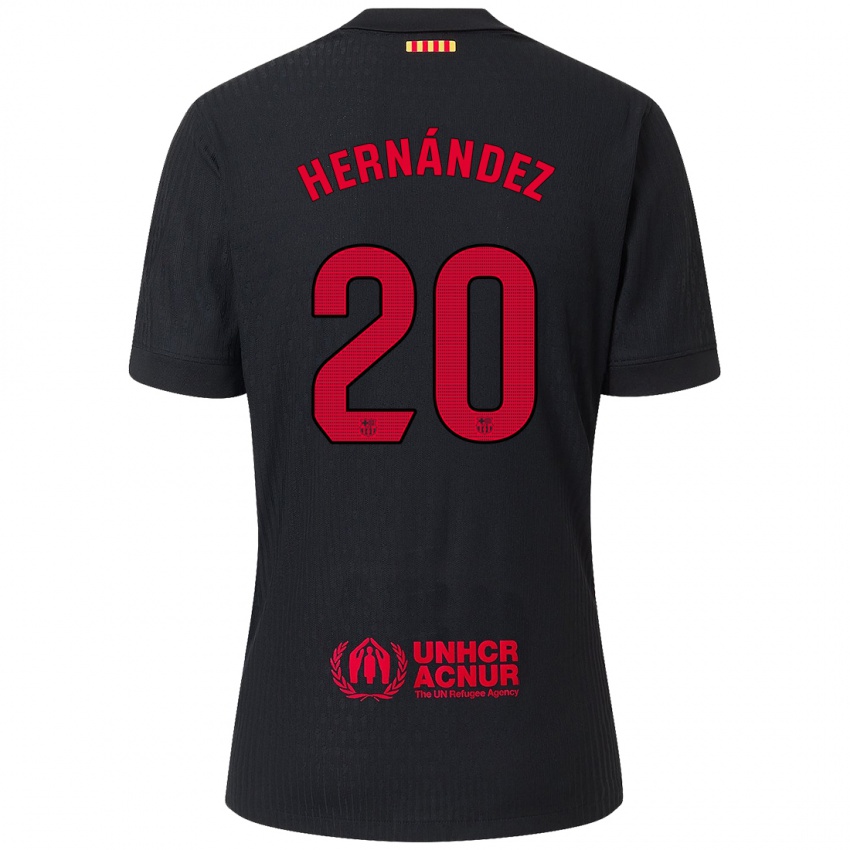 Homem Camisola Unai Hernández #20 Vermelho Preto Alternativa 2024/25 Camisa Brasil