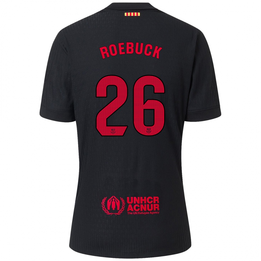 Homem Camisola Ellie Roebuck #26 Vermelho Preto Alternativa 2024/25 Camisa Brasil