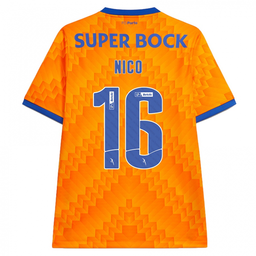 Homem Camisola Nico Gonzalez #16 Laranja Alternativa 2024/25 Camisa Brasil