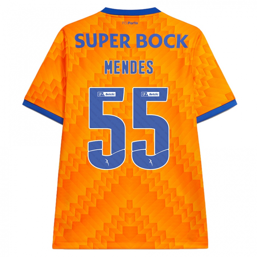 Homem Camisola Joao Mendes #55 Laranja Alternativa 2024/25 Camisa Brasil