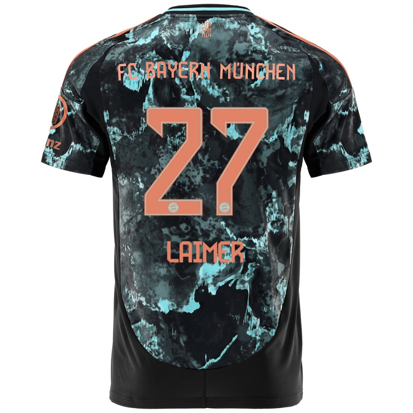 Homem Camisola Konrad Laimer #27 Preto Alternativa 2024/25 Camisa Brasil