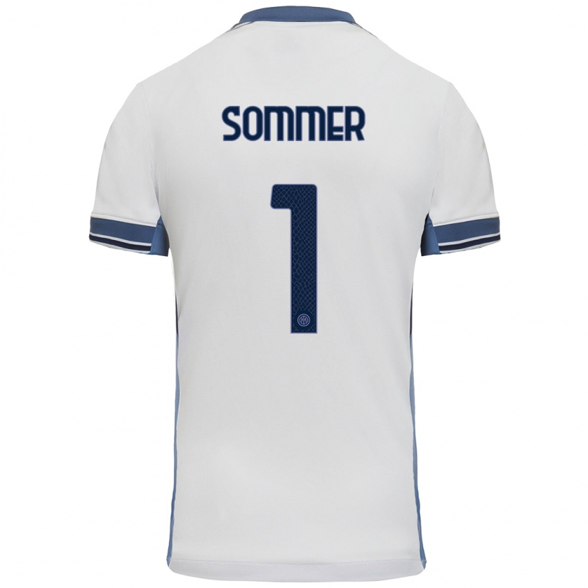 Homem Camisola Yann Sommer #1 Cinzento Branco Alternativa 2024/25 Camisa Brasil