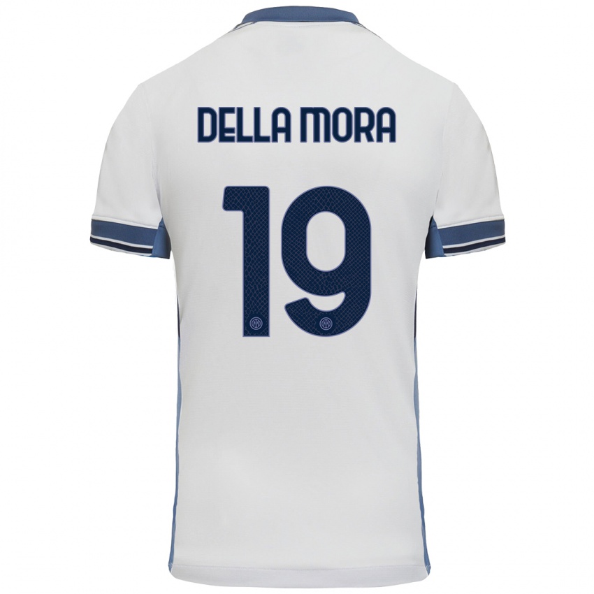 Homem Camisola Tommaso Della Mora #19 Cinzento Branco Alternativa 2024/25 Camisa Brasil