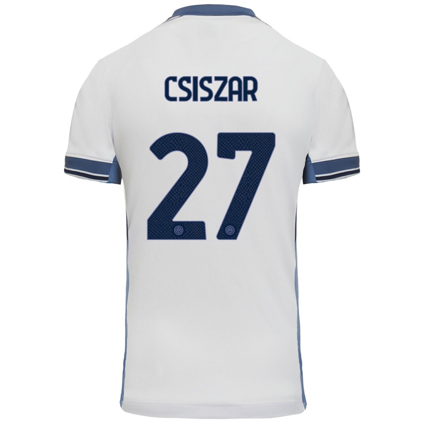 Homem Camisola Henrietta Csiszar #27 Cinzento Branco Alternativa 2024/25 Camisa Brasil