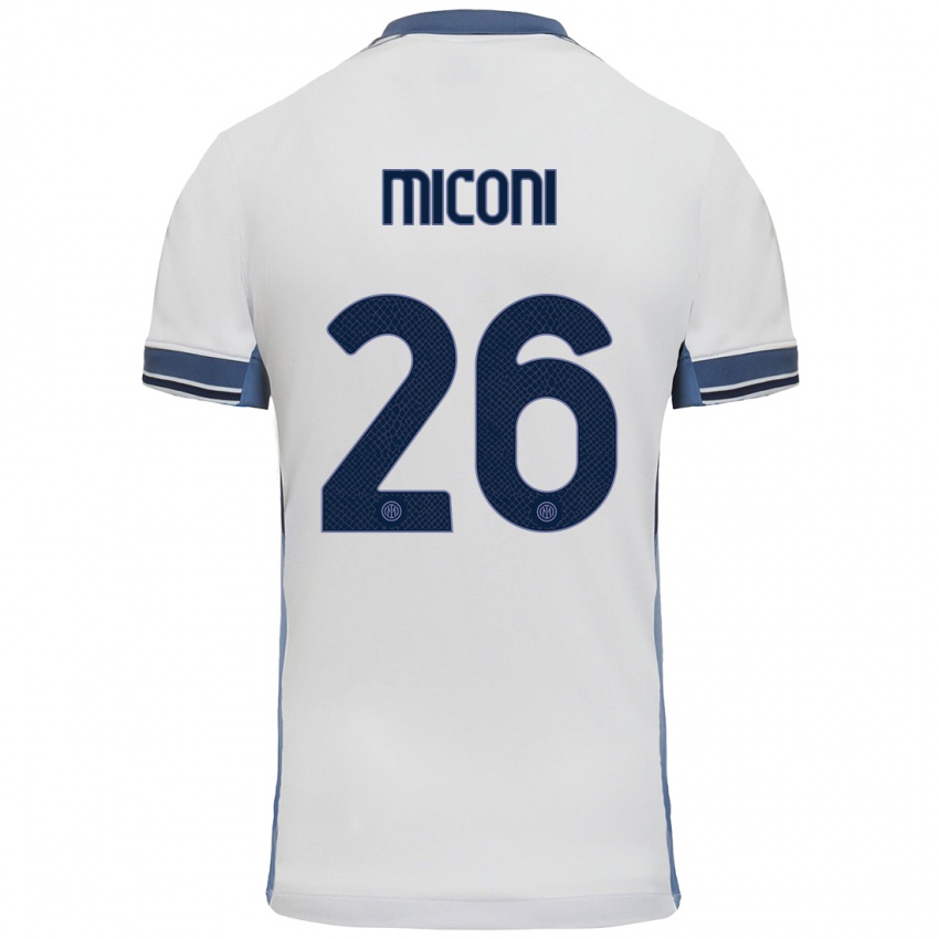 Homem Camisola Riccardo Miconi #26 Cinzento Branco Alternativa 2024/25 Camisa Brasil