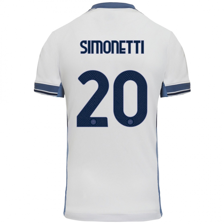 Homem Camisola Flaminia Simonetti #20 Cinzento Branco Alternativa 2024/25 Camisa Brasil