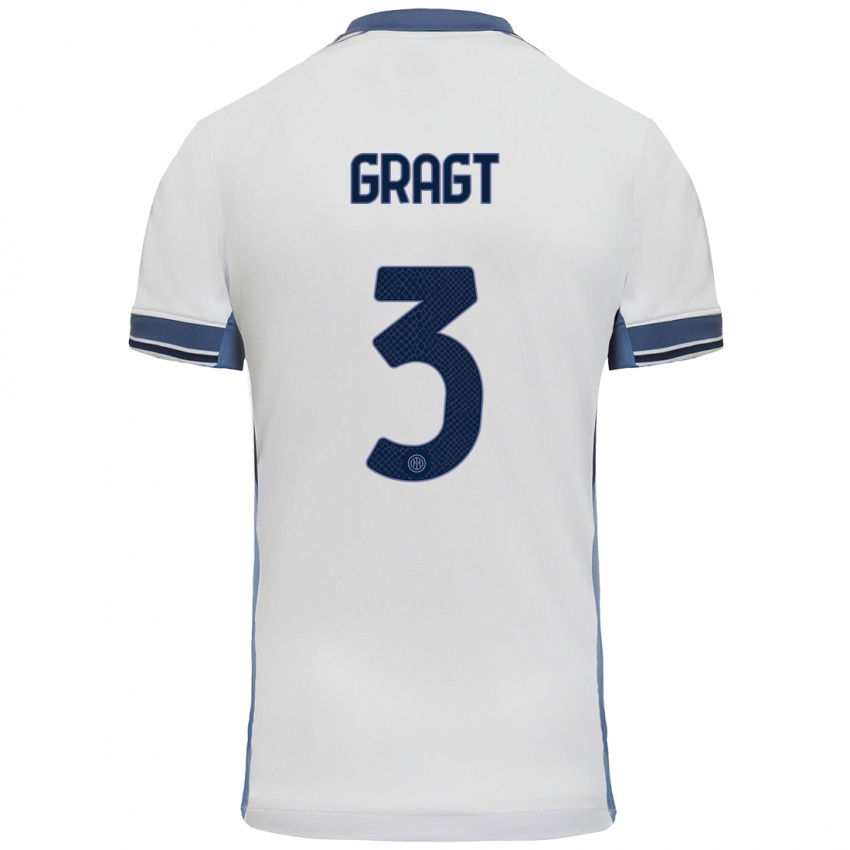 Homem Camisola Stefanie Van Der Gragt #3 Cinzento Branco Alternativa 2024/25 Camisa Brasil