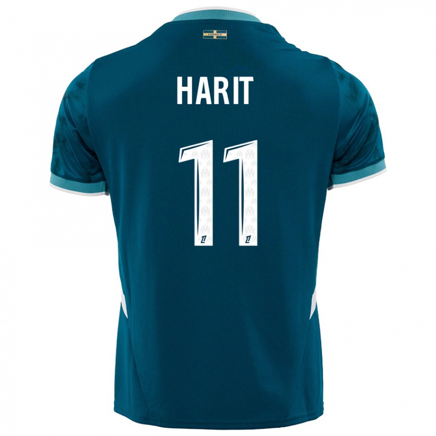 Homem Camisola Amine Harit #11 Azul Turquesa Alternativa 2024/25 Camisa Brasil