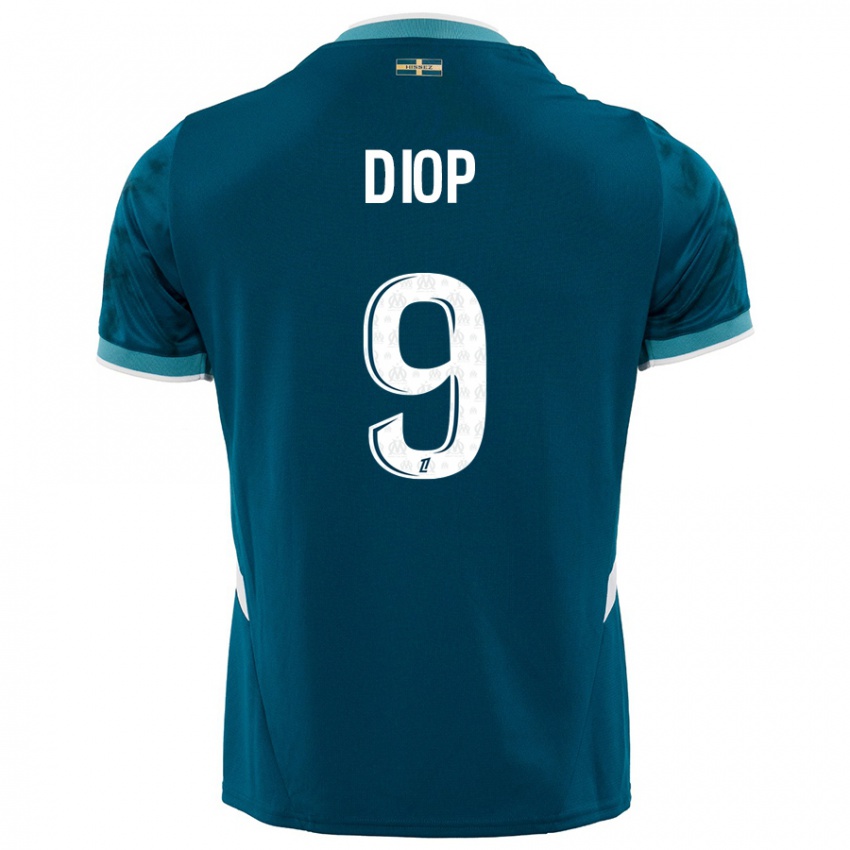 Homem Camisola Mama Diop #9 Azul Turquesa Alternativa 2024/25 Camisa Brasil