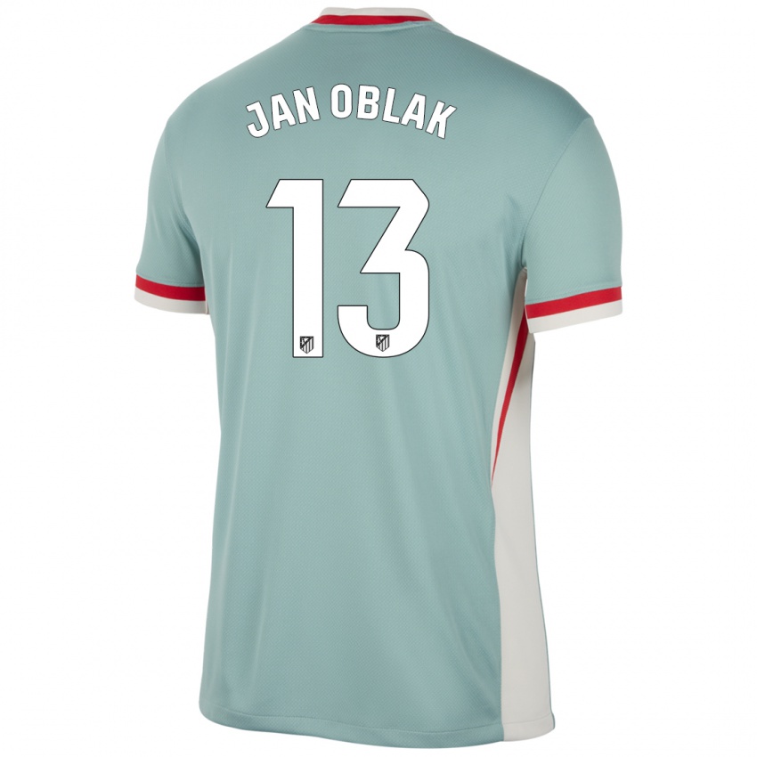 Homem Camisola Jan Oblak #13 Blue Blue Light Bege Alternativa 2024/25 Camisa Brasil