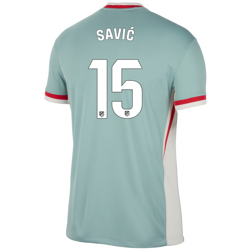 Homem Camisola Stefan Savic #15 Blue Blue Light Bege Alternativa 2024/25 Camisa Brasil