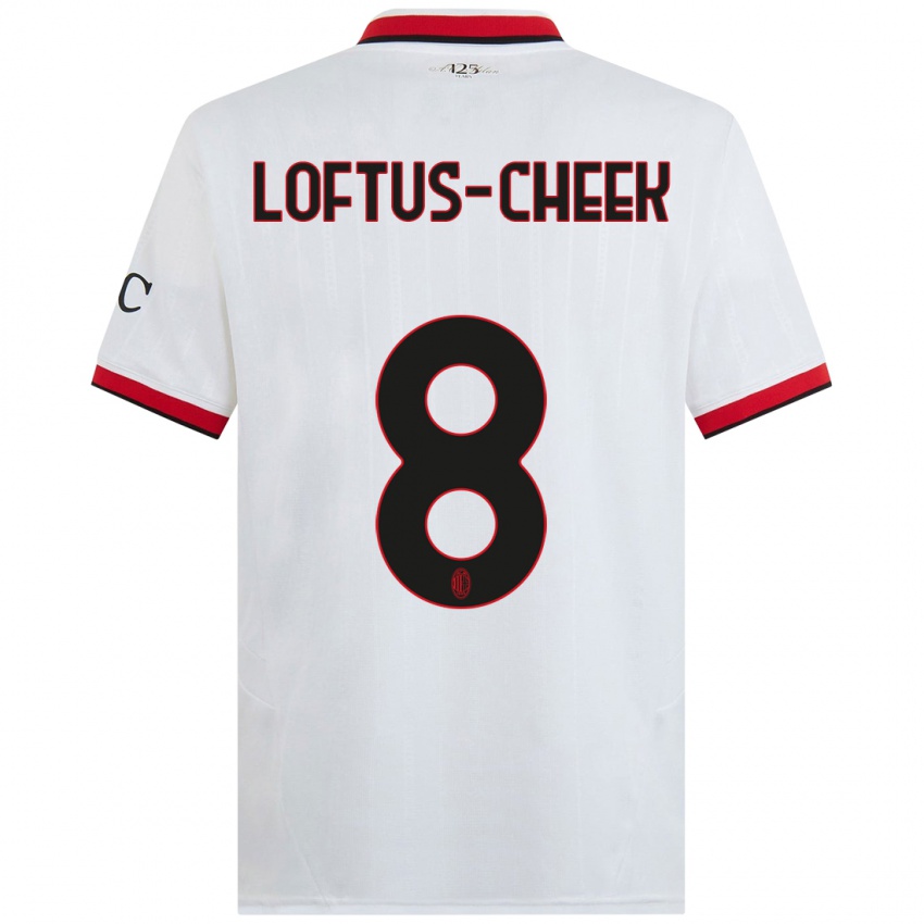 Homem Camisola Ruben Loftus-Cheek #8 Branco Preto Vermelho Alternativa 2024/25 Camisa Brasil