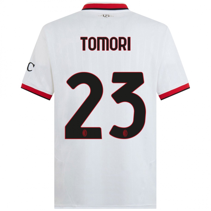 Homem Camisola Fikayo Tomori #23 Branco Preto Vermelho Alternativa 2024/25 Camisa Brasil