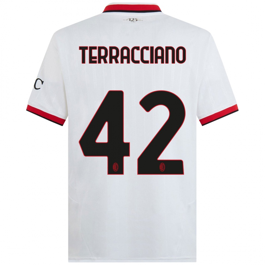 Homem Camisola Filippo Terracciano #42 Branco Preto Vermelho Alternativa 2024/25 Camisa Brasil