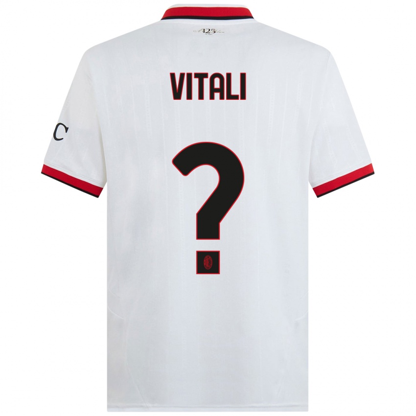 Homem Camisola Michael Vitali #0 Branco Preto Vermelho Alternativa 2024/25 Camisa Brasil