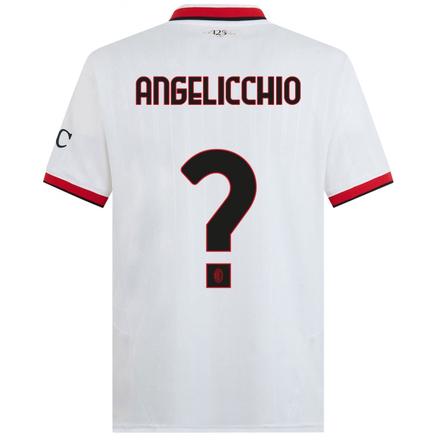 Homem Camisola Mattia Angelicchio #0 Branco Preto Vermelho Alternativa 2024/25 Camisa Brasil