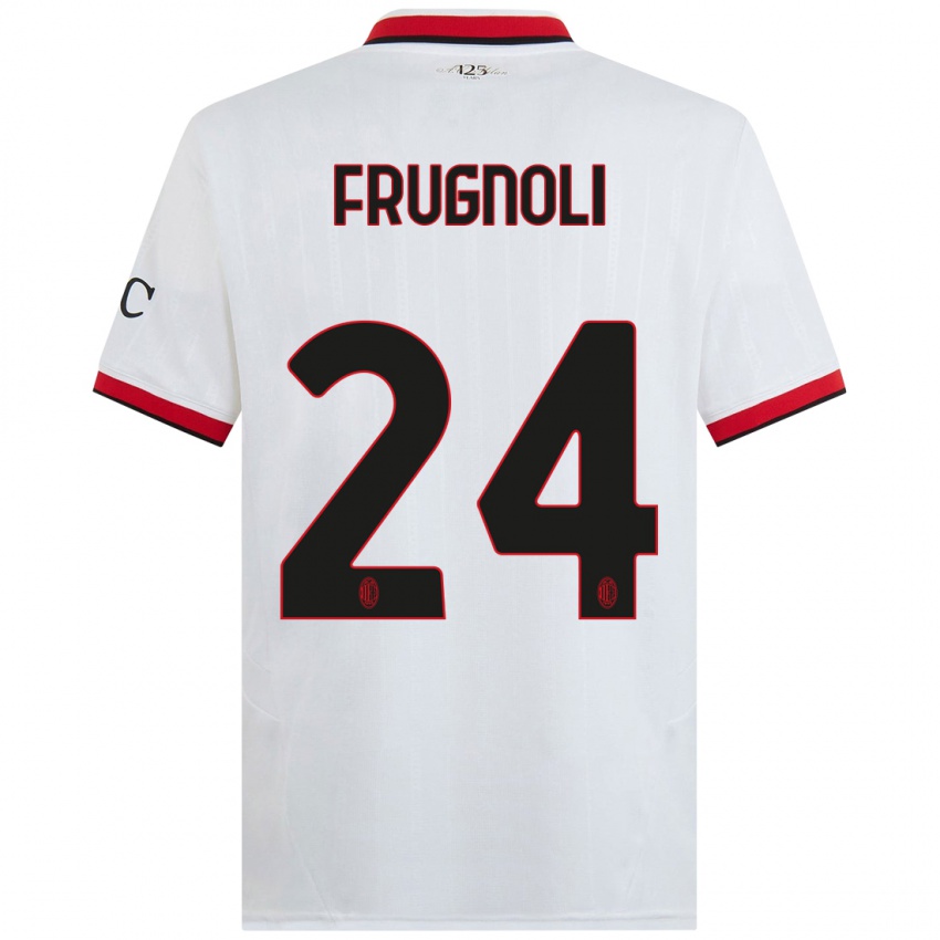 Homem Camisola Leonardo Frugnoli #24 Branco Preto Vermelho Alternativa 2024/25 Camisa Brasil