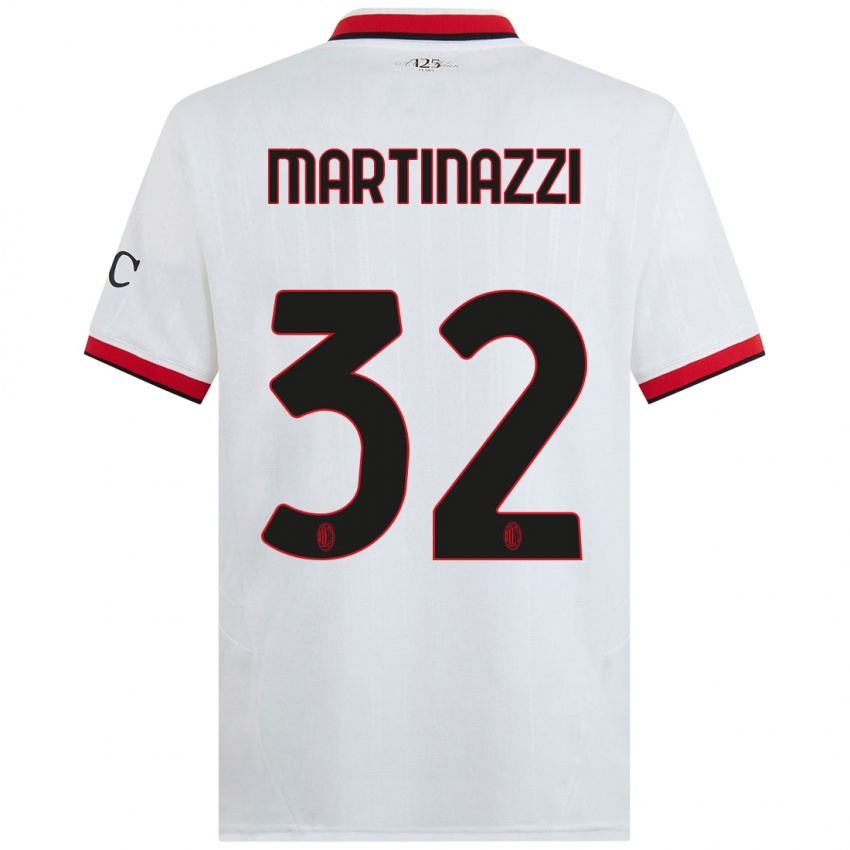 Homem Camisola Luca Martinazzi #32 Branco Preto Vermelho Alternativa 2024/25 Camisa Brasil