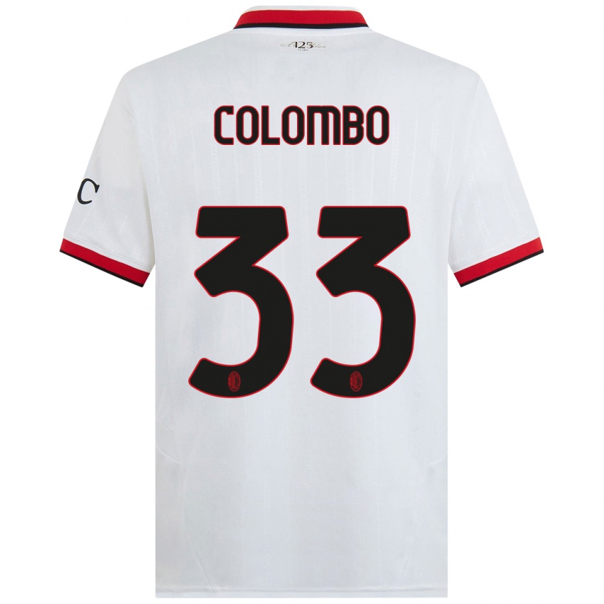 Homem Camisola Federico Colombo #33 Branco Preto Vermelho Alternativa 2024/25 Camisa Brasil