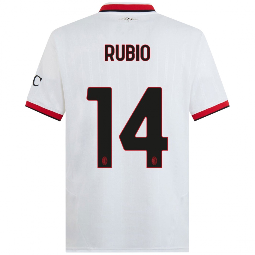 Homem Camisola Silvia Rubio #14 Branco Preto Vermelho Alternativa 2024/25 Camisa Brasil