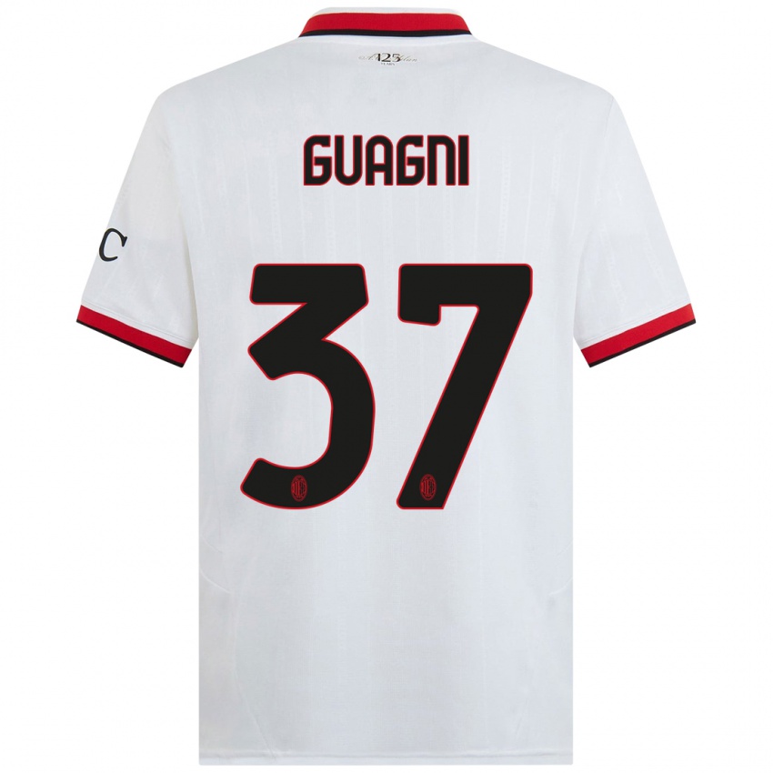 Homem Camisola Alia Guagni #37 Branco Preto Vermelho Alternativa 2024/25 Camisa Brasil