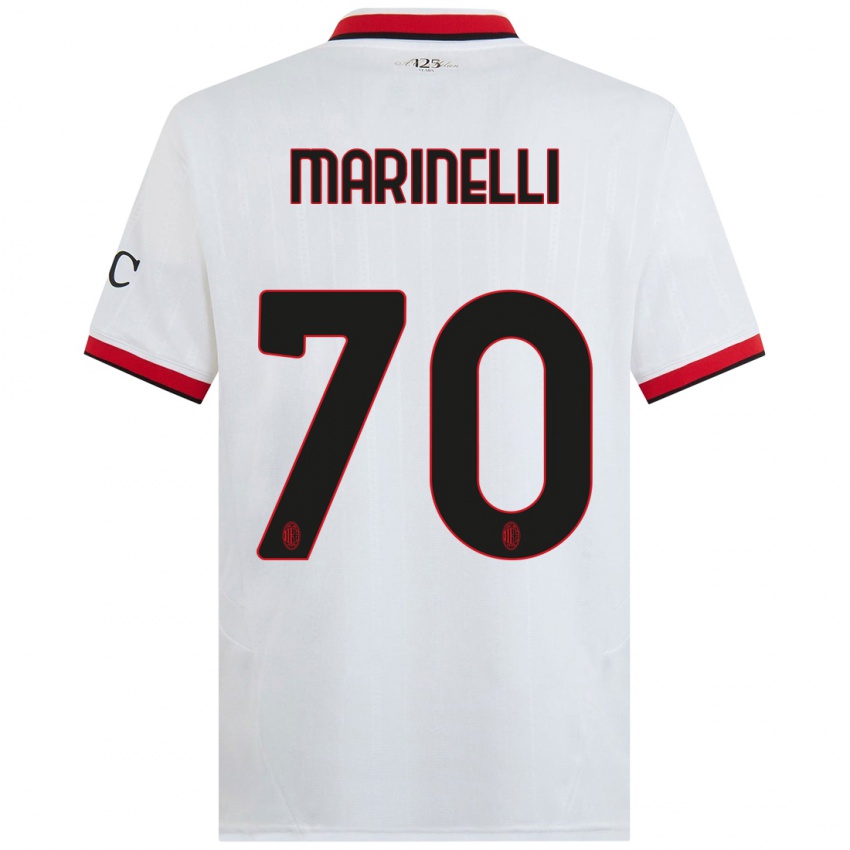 Homem Camisola Gloria Marinelli #70 Branco Preto Vermelho Alternativa 2024/25 Camisa Brasil