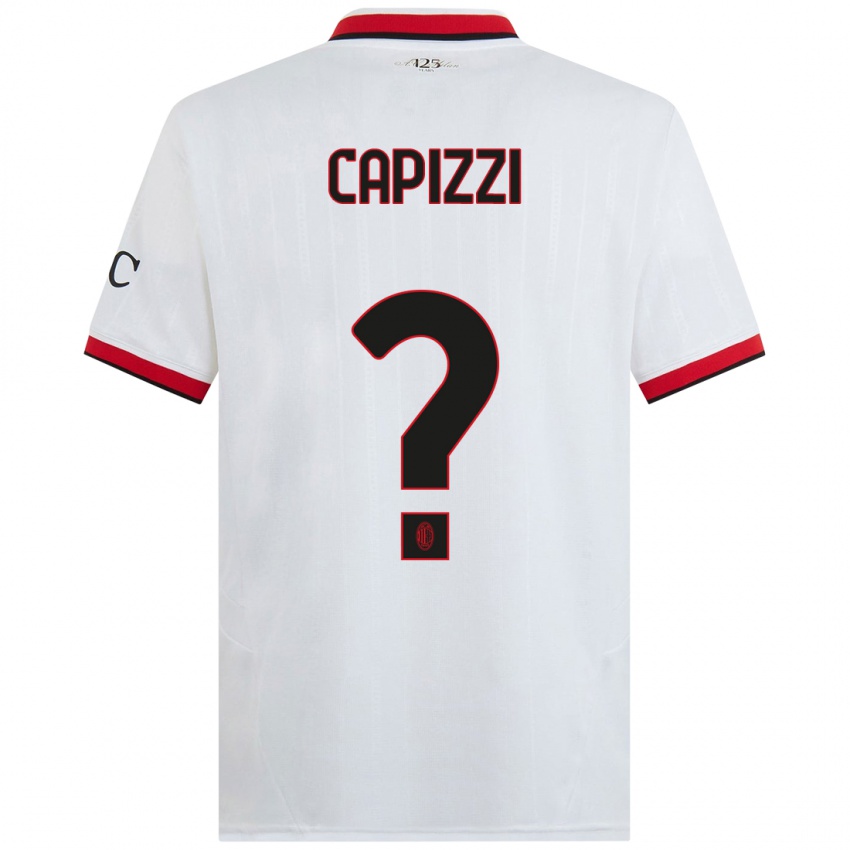 Homem Camisola Edoardo Capizzi #0 Branco Preto Vermelho Alternativa 2024/25 Camisa Brasil