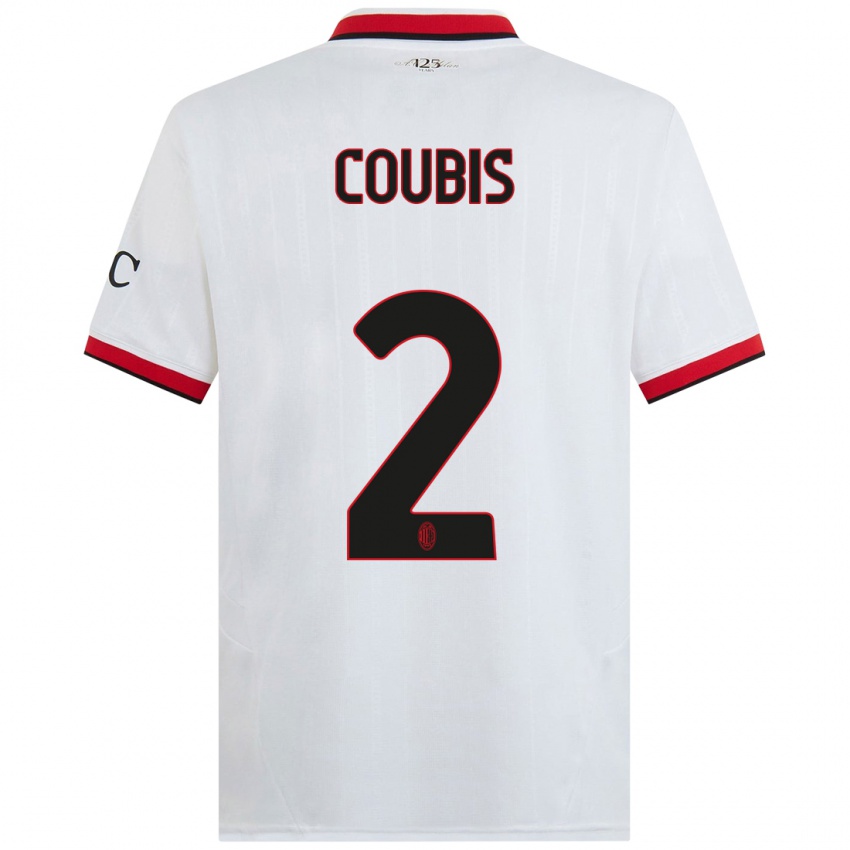 Homem Camisola Andrei Coubis #2 Branco Preto Vermelho Alternativa 2024/25 Camisa Brasil